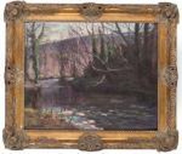 The Lyn, Above Brendon, Exmoor Oil Painting by Harry Phelan Gibb