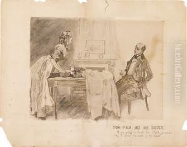 Tom Pinch And His Sister Oil Painting by Charles Dana Gibson