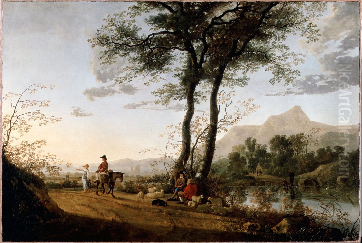 A Road Near A River Oil Painting by Aelbert Cuyp