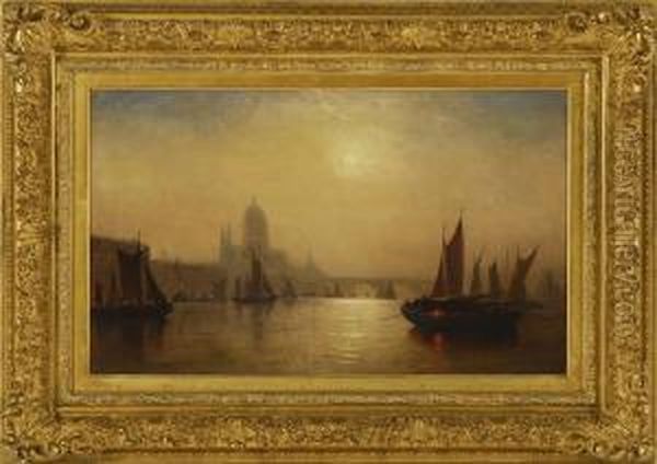 The Thames River Oil Painting by Charles Henry Gifford