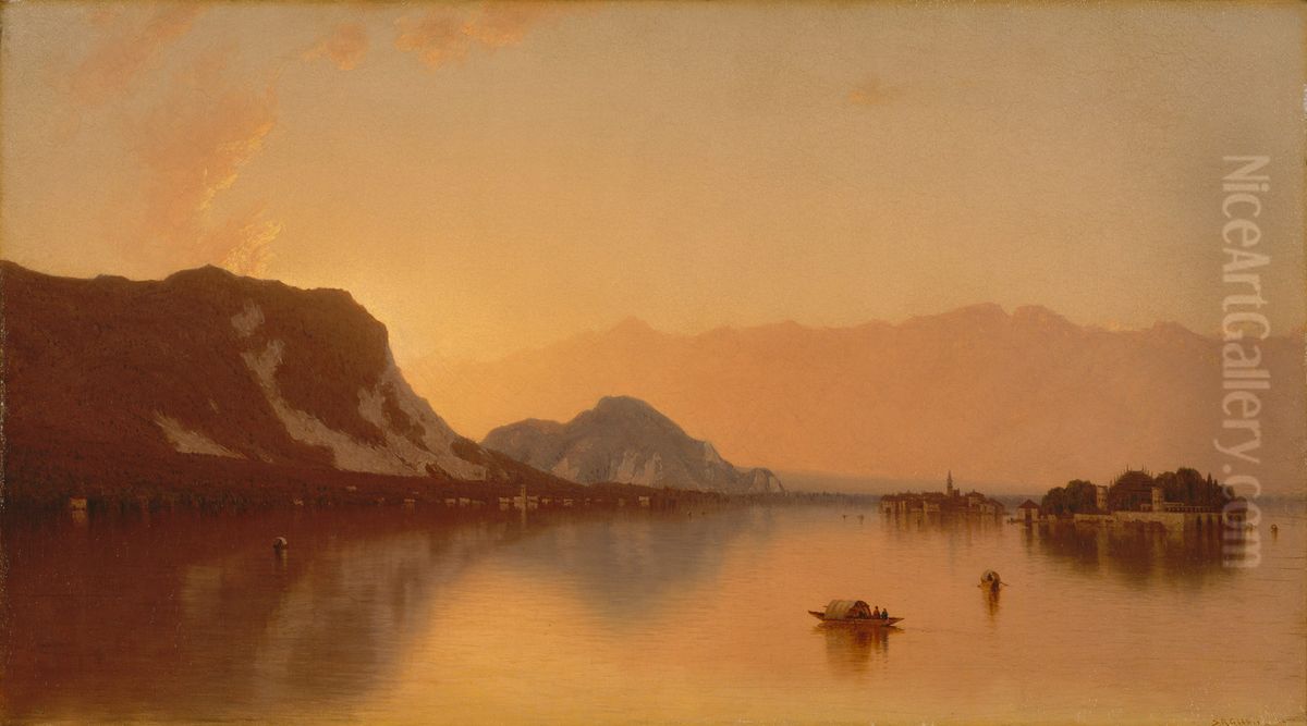 Isola Bella In Lago Maggiore Oil Painting by Sanford Robinson Gifford
