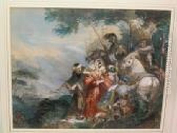 Mary Queen Of Scots Oil Painting by Sir John Gilbert