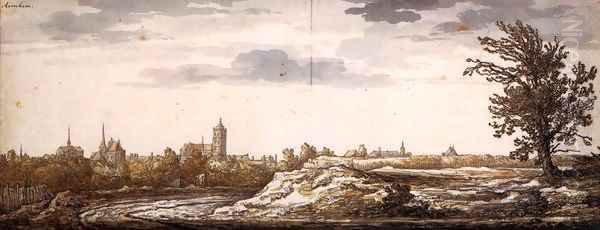 View of Arnhem Oil Painting by Aelbert Cuyp