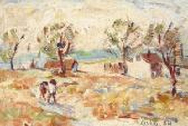 Home On The Marsh Oil Painting by Selden Connor Gile