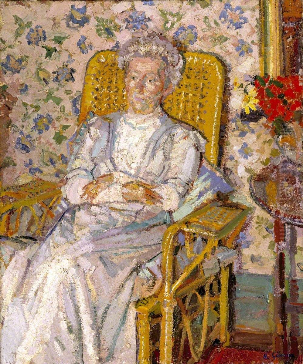 The Artist's Mother Oil Painting by Harold Gilman