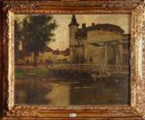Coin De Bruges Anime Oil Painting by Victor Olivier Gilsoul
