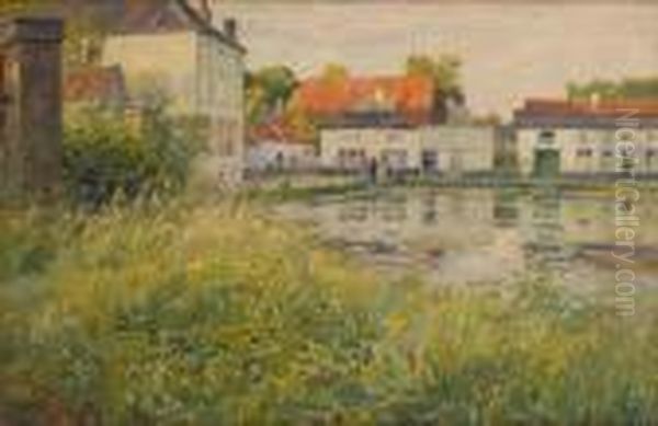 Etang En Brabant Oil Painting by Victor Olivier Gilsoul
