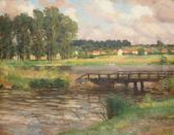 La Seine A Hieriecy Oil Painting by Victor Olivier Gilsoul