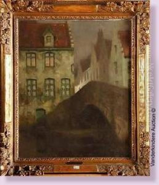 Pont A Malines Oil Painting by Victor Olivier Gilsoul