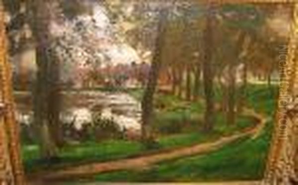 Etang Au Crepuscule Oil Painting by Victor Olivier Gilsoul