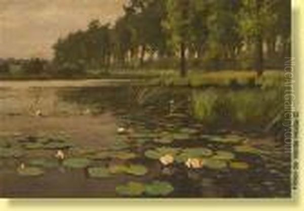 Nenuphars Oil Painting by Victor Olivier Gilsoul