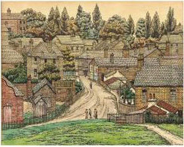 The Way To The Heath Oil Painting by Charles Ginner