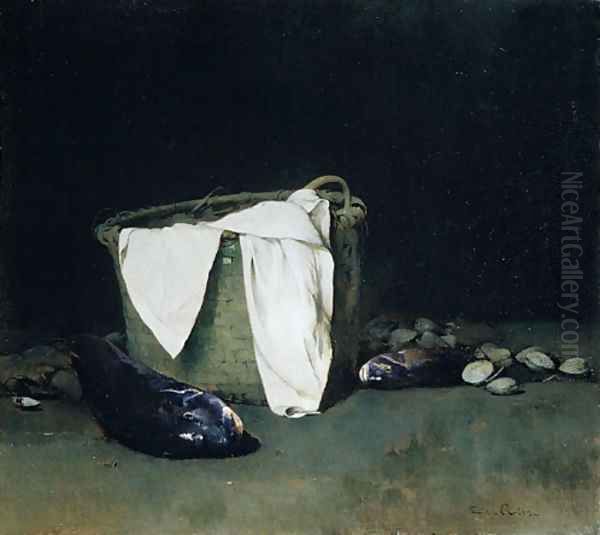 Blackfish and Clams Oil Painting by Emil Carlsen
