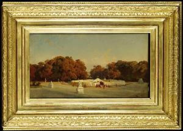 La Tente D'abd-el-rhaman Chef De
 L'armee Marocaine Exposee Au Jardin Des 
Tuileries Oil Painting by Karl Girardet