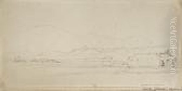 Vue De L'aqueduc De L'acqua Claudia, Rome Oil Painting by Andre Giroux