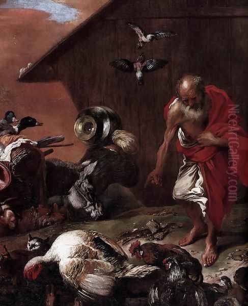 In Front of Noah's Ark (detail) c. 1650 Oil Painting by Giovanni Benedetto Castiglione