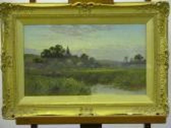 Alfriston, Sussex Oil Painting by Alfred Glendening