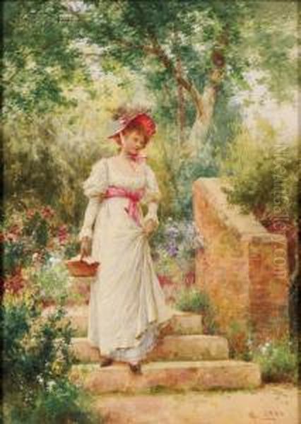 Summertime Oil Painting by Alfred Glendening