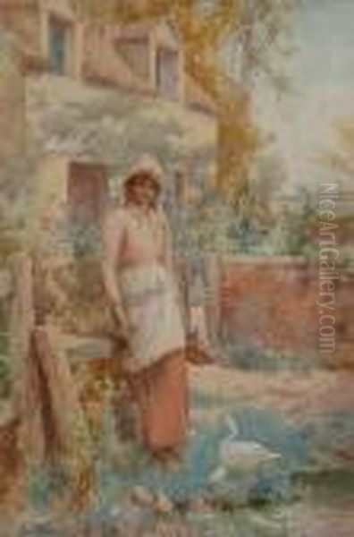 The Foster Mother Oil Painting by Alfred Glendening