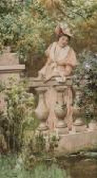 A Leisurely Moment Oil Painting by Alfred Glendening