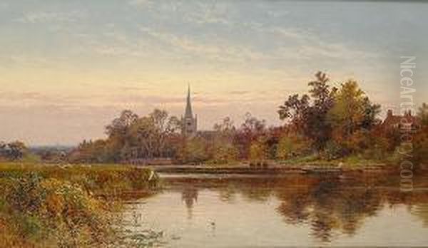 On The River Oil Painting by Alfred Glendening