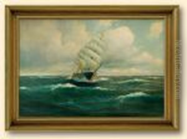 Zaglowiec Oil Painting by Martin Franz Glusing