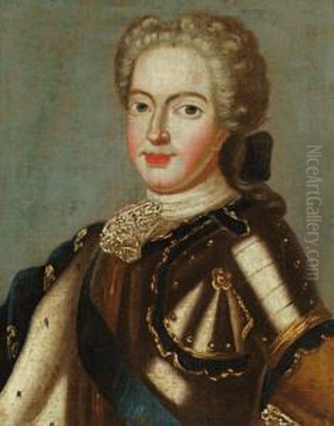 Portrait D'homme En Armure Oil Painting by Pierre Gobert