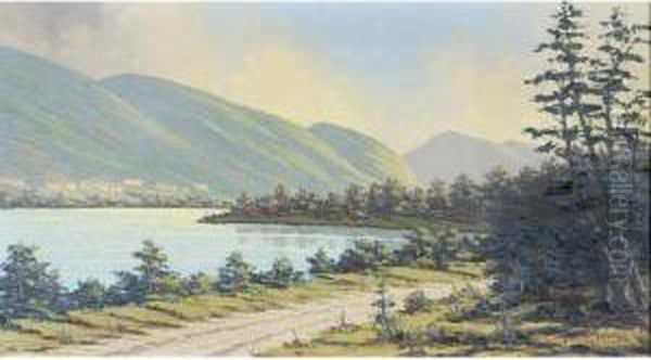 Lac De Montagne Oil Painting by Pierre Gobert