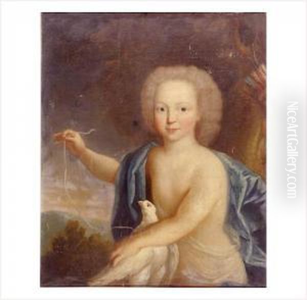 Ecole Francaise Vers 1700 Oil Painting by Pierre Gobert