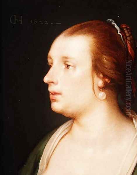 Portrait of a Woman, 1622 Oil Painting by Cornelis Cornelisz Van Haarlem