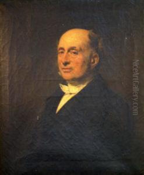 Portrait Of Rev. Charles Moore 
Rector Of Wyverton And Of Frampton Hall, Lincolnshire. 30 X 25in Oil Painting by Sir John Watson Gordon