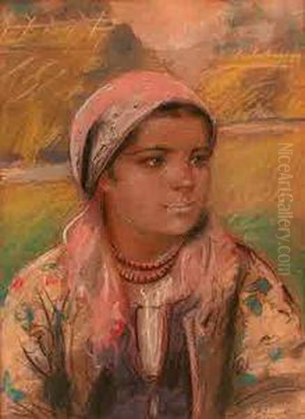 Mloda Goralka Oil Painting by Stanislaw Gorski