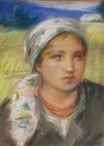 Portret Goralki Oil Painting by Stanislaw Gorski