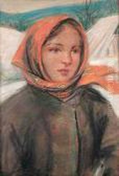 Goralka Oil Painting by Stanislaw Gorski