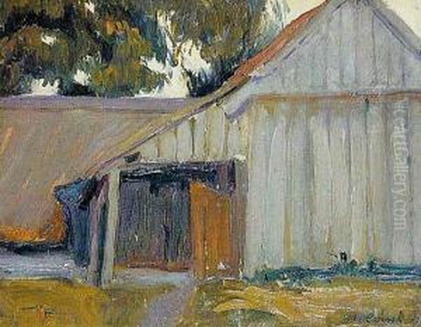 Zabudowania Wiejskie Oil Painting by Stanislaw Gorski