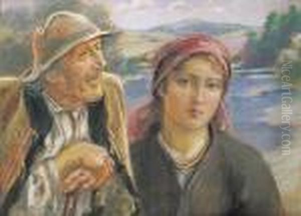 Spotkanie Oil Painting by Stanislaw Gorski