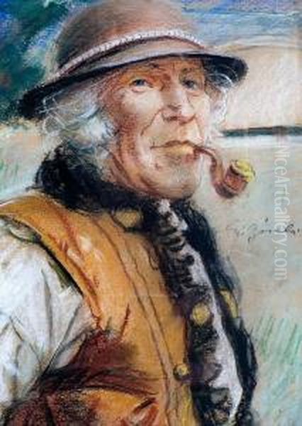 Goral Z Fajka Oil Painting by Stanislaw Gorski