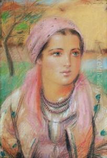 Goralka Oil Painting by Stanislaw Gorski