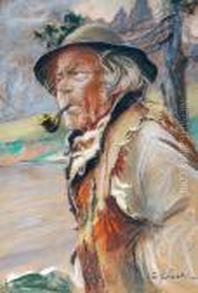 Goral Z Fajka Oil Painting by Stanislaw Gorski