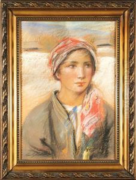 Goralka Oil Painting by Stanislaw Gorski