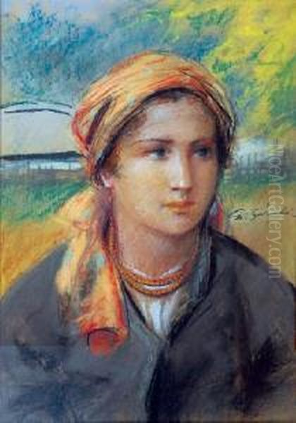 Goralka Oil Painting by Stanislaw Gorski