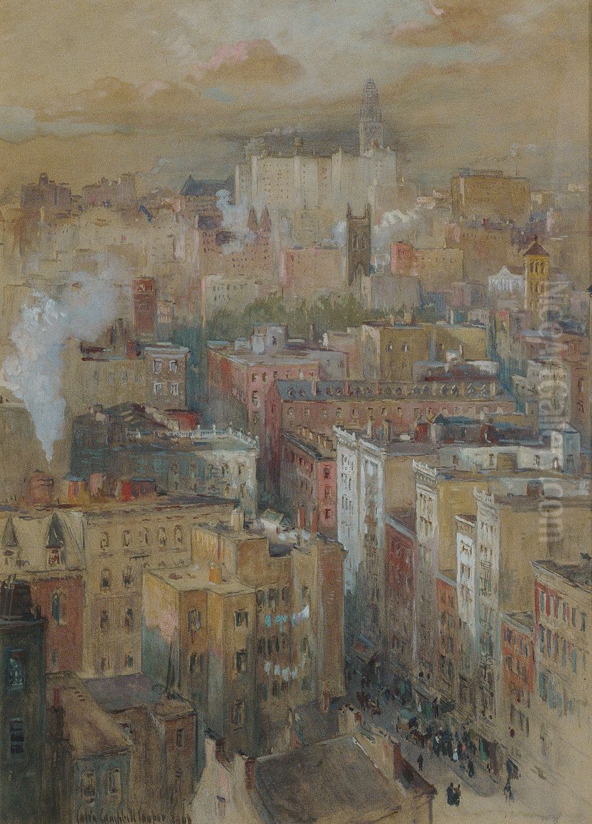 View of New York City Oil Painting by Colin Campbell Cooper