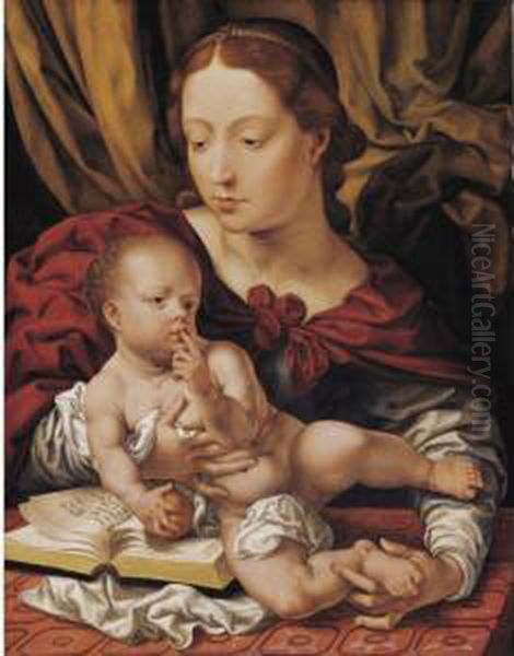 Sold By The J. Paul Getty Museum To Benefit Future Painting Acquisitions
 

 
 
 

 
 Virgin And Child With An Open Book Oil Painting by Jan Mabuse