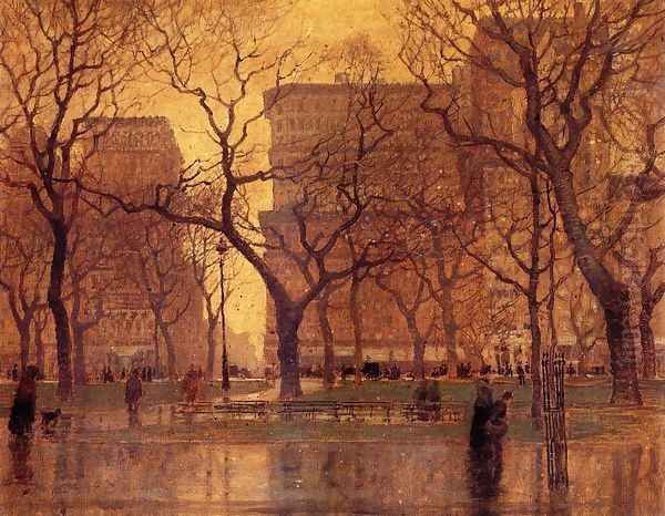 After the Rain Oil Painting by Paul Cornoyer