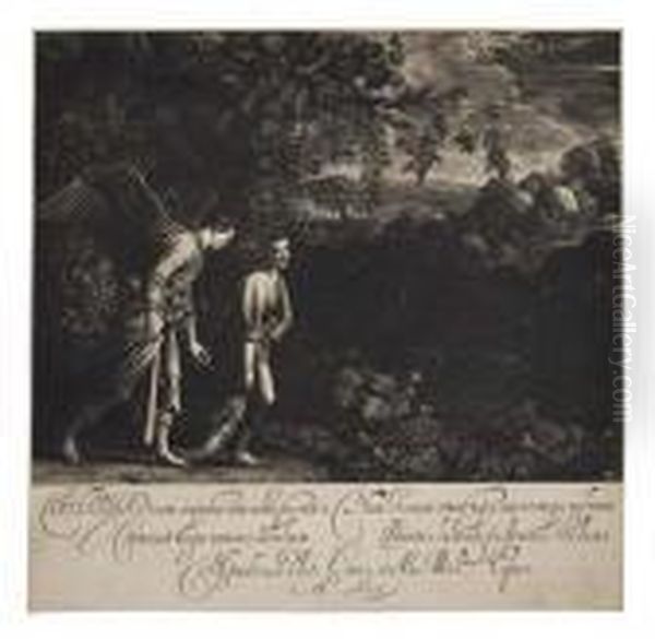 Tobias And The Angel Oil Painting by Hendrick Goudt