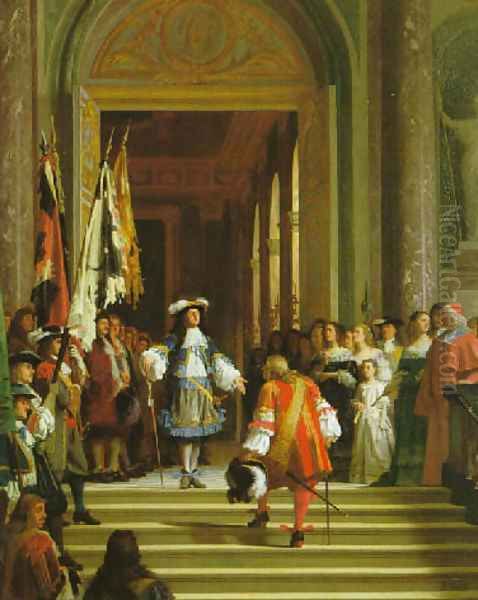 The return of the Grand Condé after the Battle of Senef, 1674 Oil Painting by Joseph Caraud