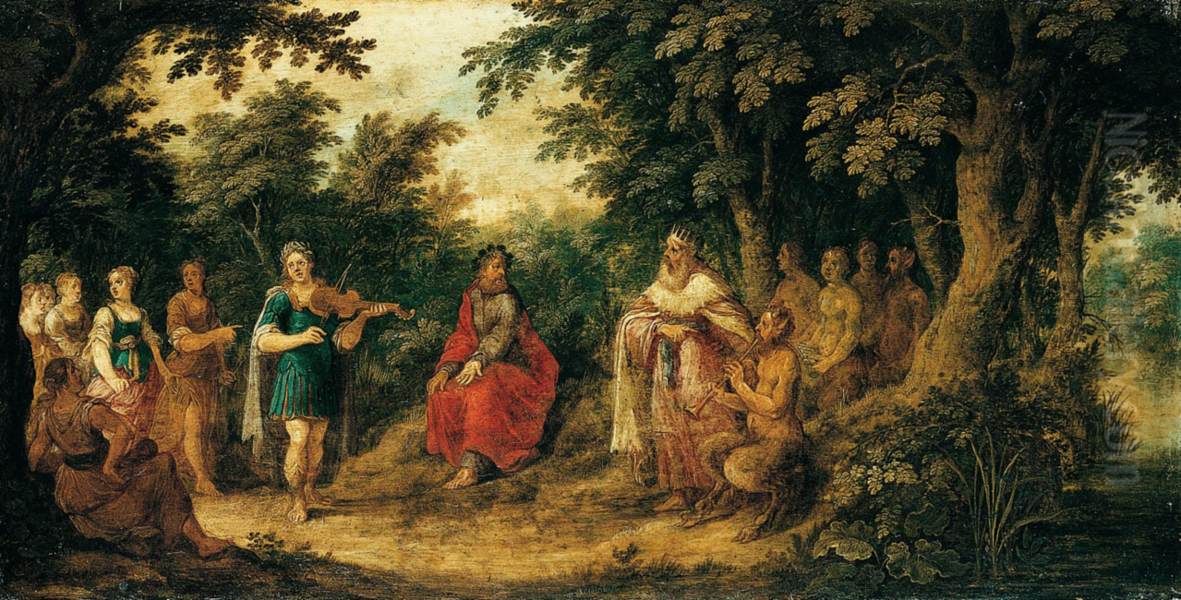 The Judgement Of Midas Oil Painting by Abraham Govaerts