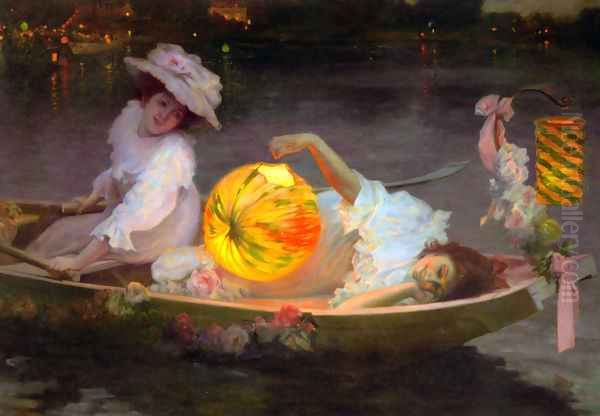Carnival Eve Oil Painting by Ulpiano Checa y Sanz