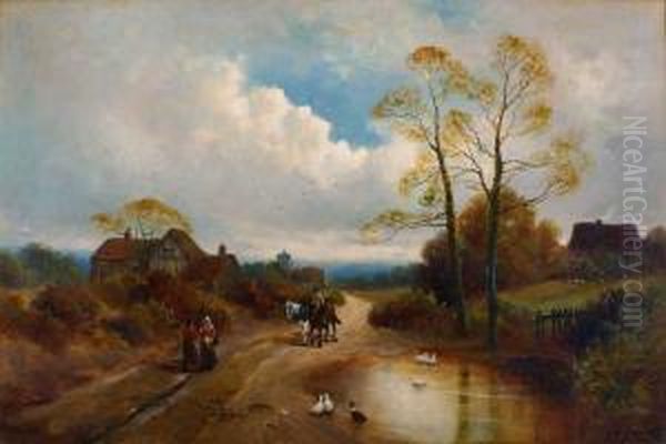 One Autumn Day Oil Painting by James Walter Gozzard
