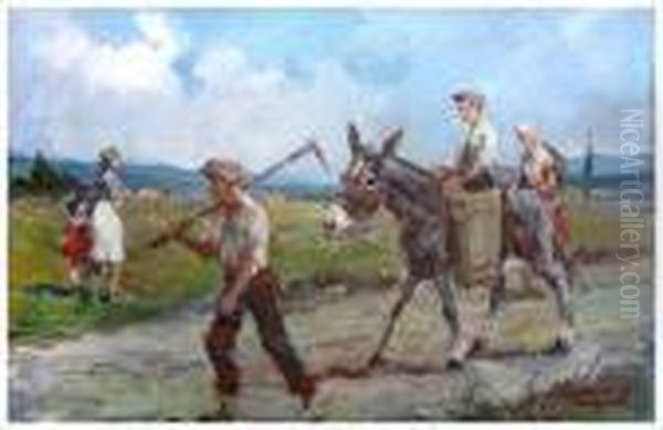 Senza Titolo Oil Painting by Ovidio Gragnoli